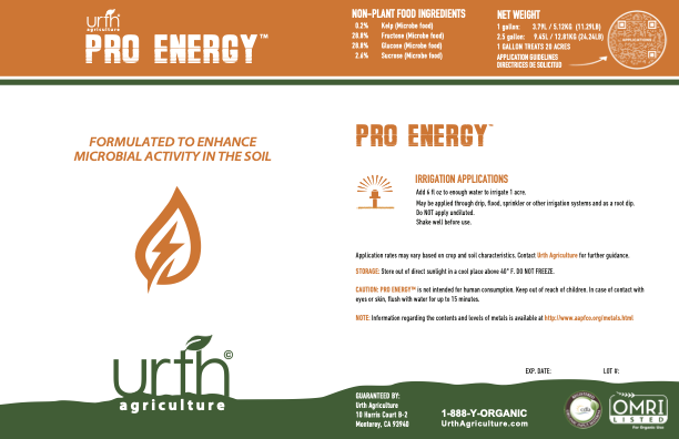 Pro Energy product label